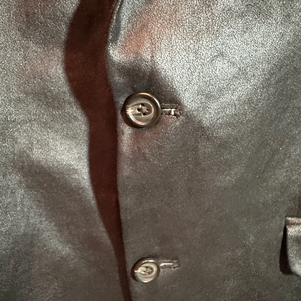 EUC Lauren Ralph Lauren Men's Sz 42R Faux-Suede Sport Coat Blazer Black Holiday